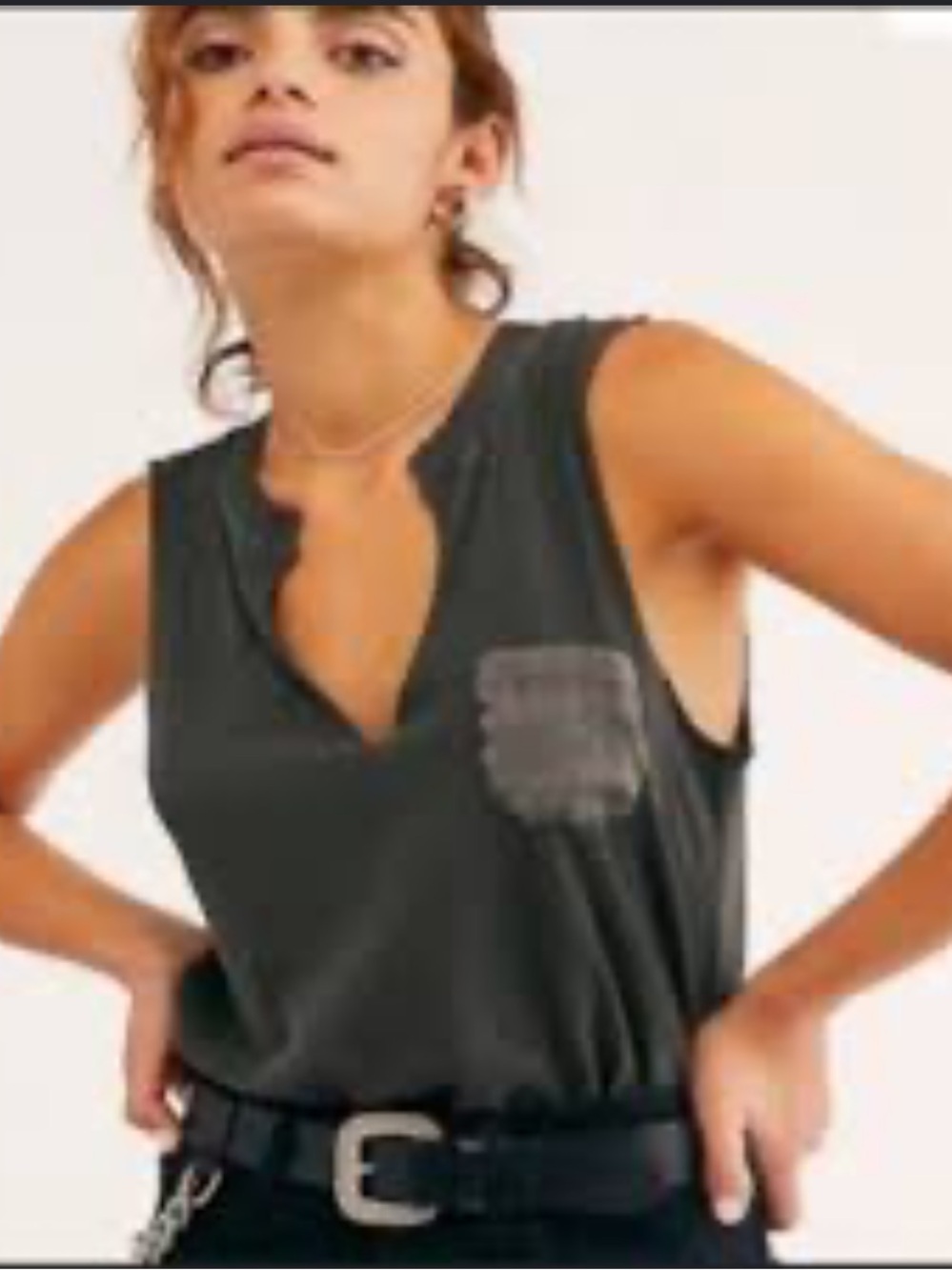 Free People | In Your Pocket bodysuit sleeveless v-neck top size extra small